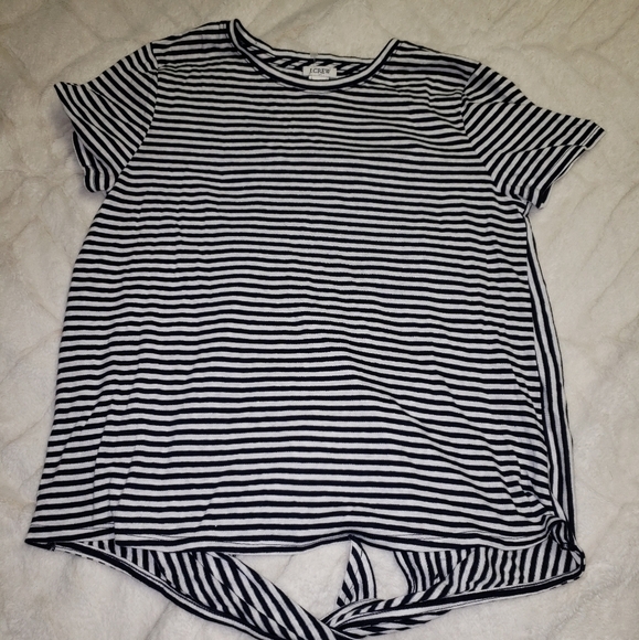 🧡𝅺j.crew Striped Open Back Top - Picture 1 of 6